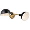 Westinghouse Fixture Wall 60W 2-Light Langhorne Swivel Heads, Matte Black, Brushed Brass 6130800 - alternate 8